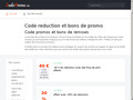 Détails : coupon reduction et codes de promotion